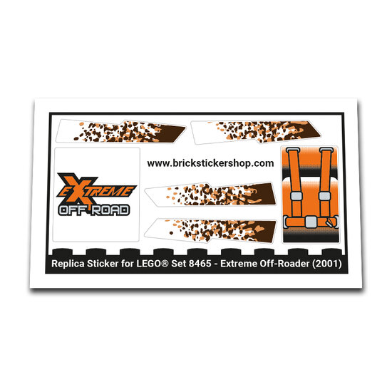 Replacement Sticker For Set 8465 Extreme Off Roader BrickStickerShop