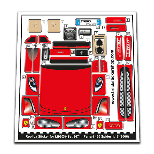 Ferrari Stickers: Ferrari Sticker Set of 11 (FP8939)