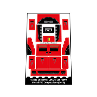 lego ferrari f40 stickers