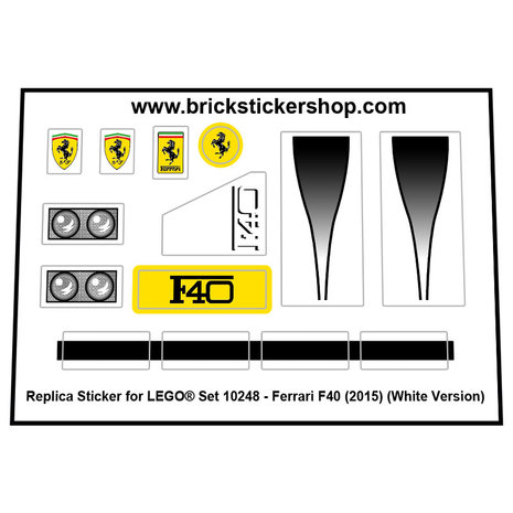 lego ferrari f40 stickers