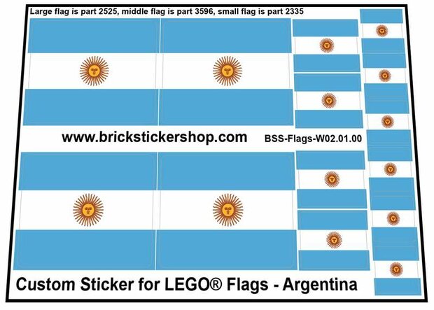 Custom Sticker - Flags - Flag of the Argentina