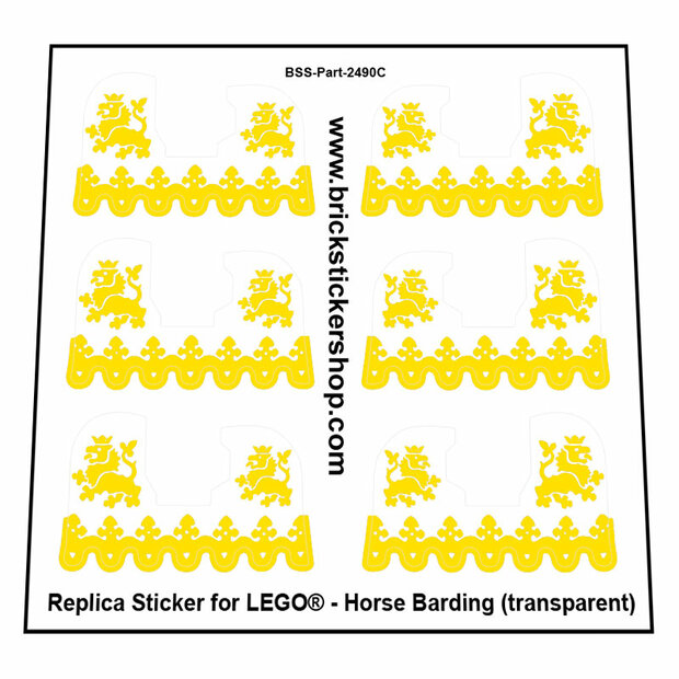  Horse Barding Crusader Yellow - Sticker