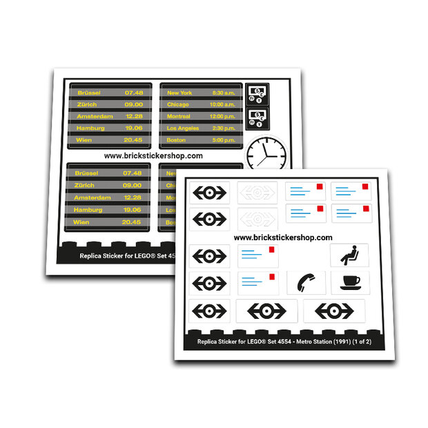 Replica Sticker voor Set 4554 - Metro Station