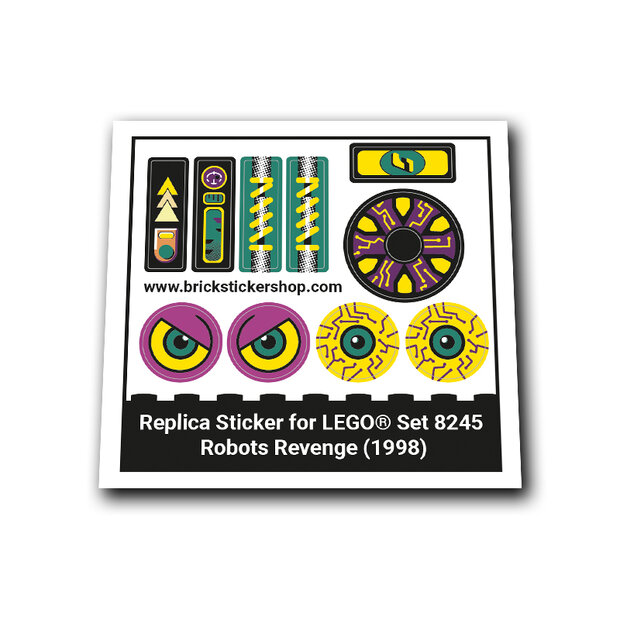 Replica Sticker voor Set 8245 - Robots Revenge