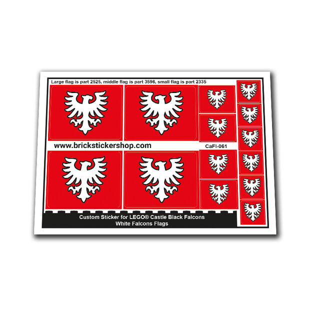 Custom Sticker - White Falcons Flags