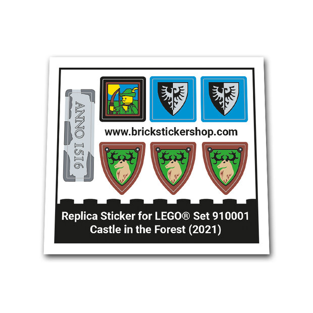 Replica Sticker voor Set 910001 - Castle in the Forest