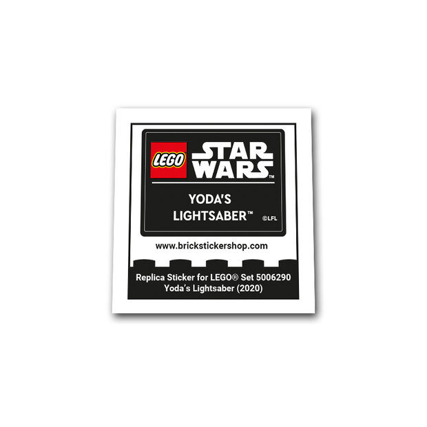 Replica Sticker voor Set 5006290 - Yoda&#039;s Lightsaber