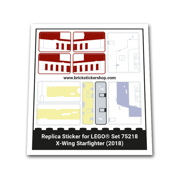 Replacement Sticker for Set 75218 - X-wing Attack Starfighter