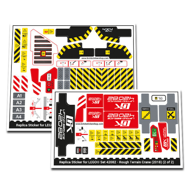 Replica Sticker voor Set 42082 - Rough Terrain Crane