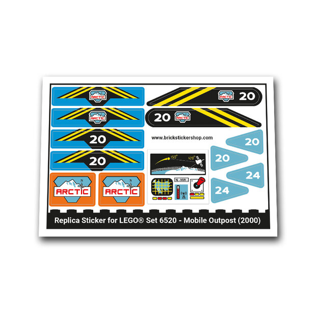 Replica Sticker voor Set 6520 - Mobile Outpost