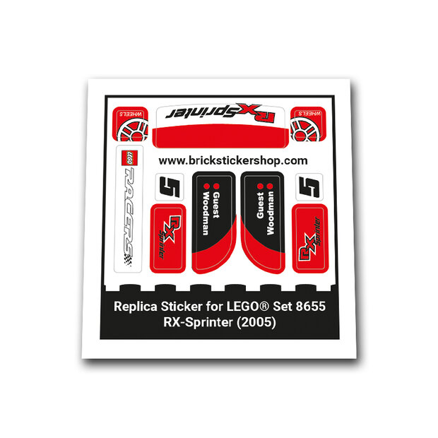 Replica Sticker voor Set 8655 - RX Sprinter