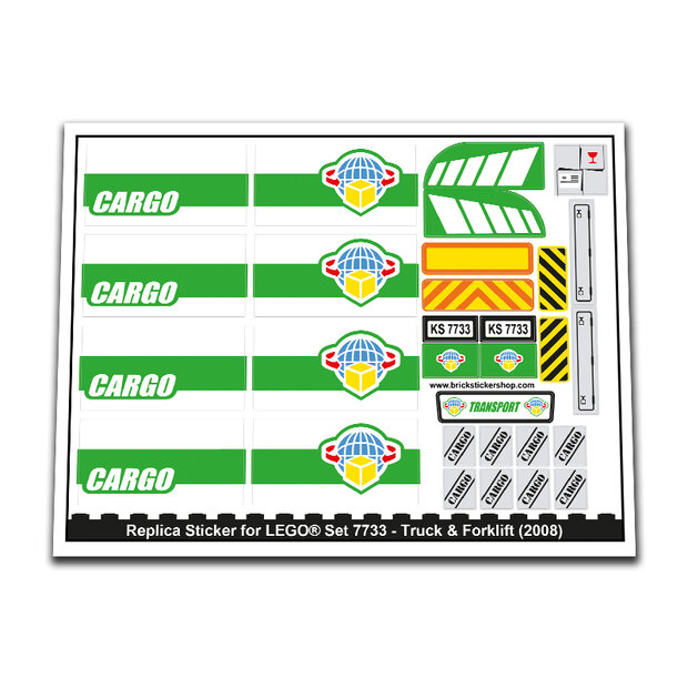 Replica Sticker voor Set 7733 - Truck &amp; Forklift