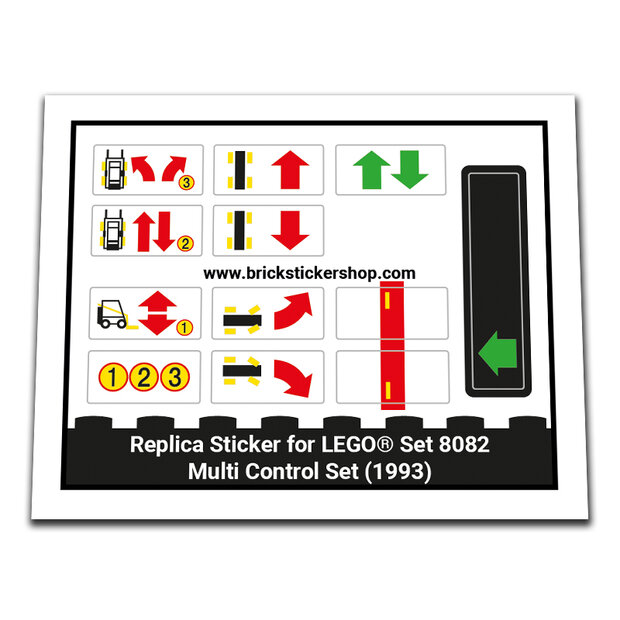 Replica Sticker voor Set 8082 - Multi Control Set