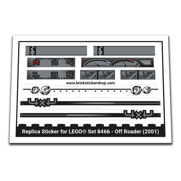 Replacement Sticker for Set 8466 - 4x4 Off-Roader