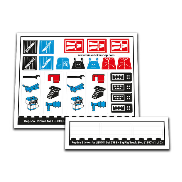 Replica Sticker voor Set 6393 - Big Rig Truck Stop