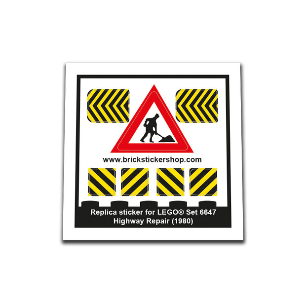 Replica Sticker voor Set 6647 - Highway Repair