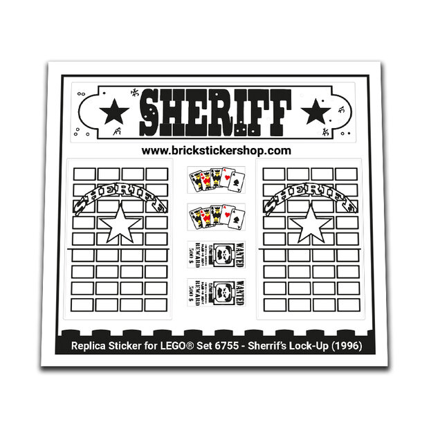 Replica Sticker voor Set 6755 - Sheriff&#039;s Lock-Up