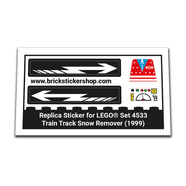 Replica Sticker voor Set 4533 - Train Track Snow Remover