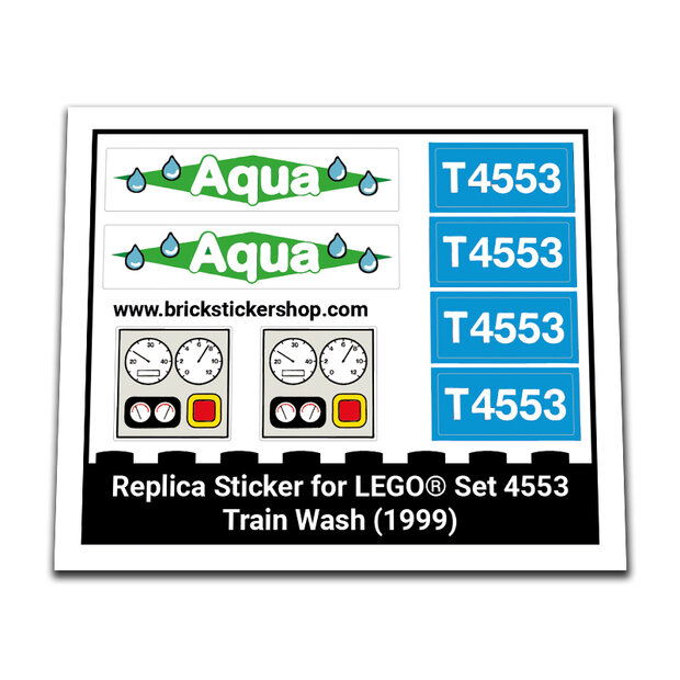 Replacement Sticker for Set 4553 - Train Wash