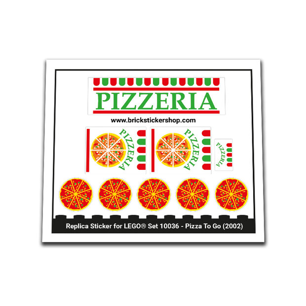 Replacement Sticker for Set 10036 - Pizza to Go