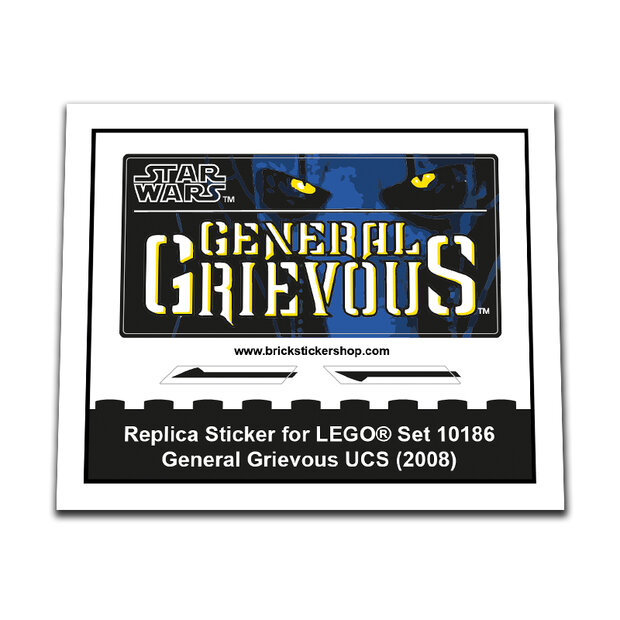 Replica Sticker voor Set 10186 - General Grievous UCS