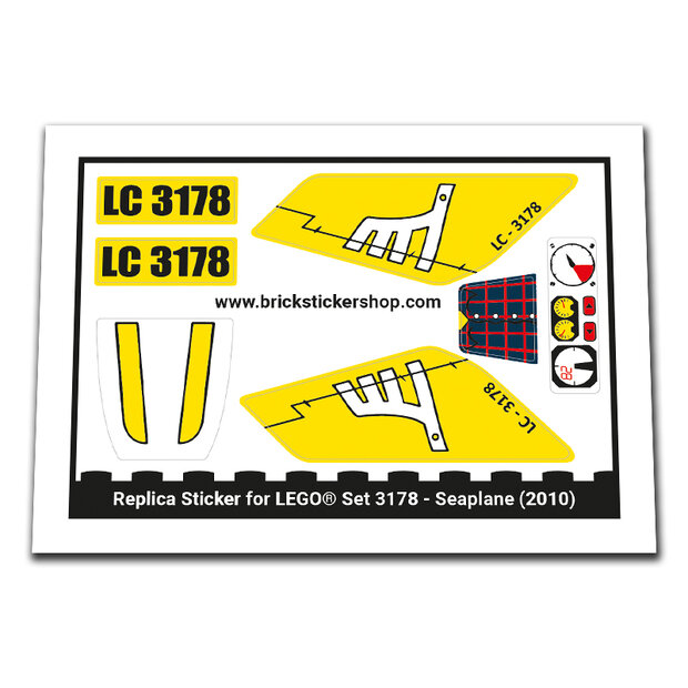 Replica Sticker voor Set 3178 - Seaplane