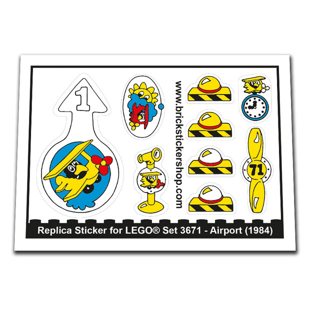 Replica Sticker voor Set 3671 - Airport