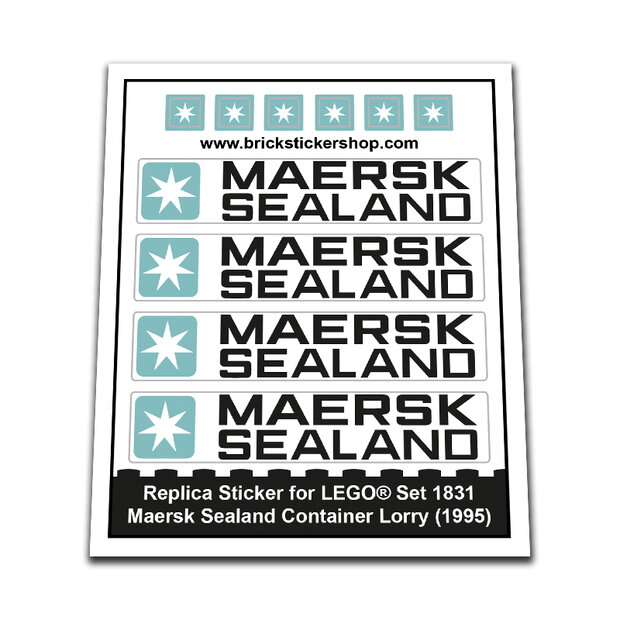 Replacement Sticker for Set 1831 - Maersk Sealand Container Lorry