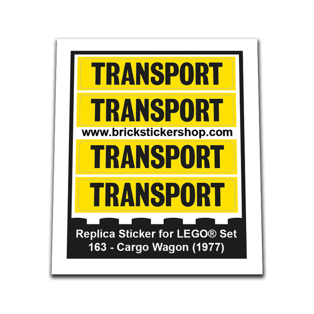 Replacement Sticker for Set 163 - Cargo Wagon