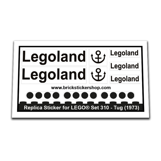 Replica Sticker voor Set 310 - Tug