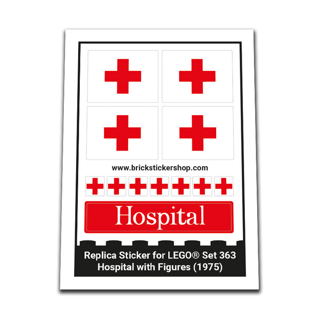 Replacement Sticker for Set 363 - Hospital with Figures