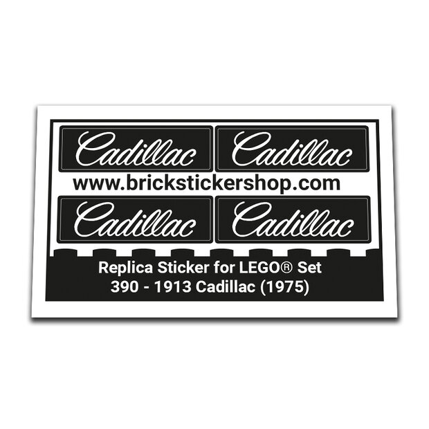 Replacement Sticker for Set 390 - 1913 Cadillac