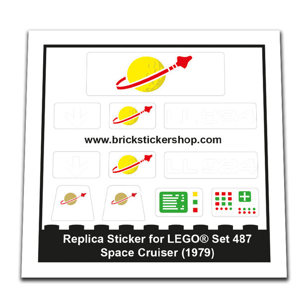 Replica Sticker voor Set 487 - Space Cruiser