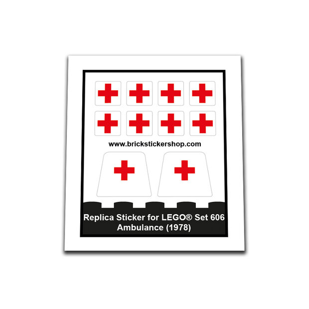 Replacement Sticker for Set 606 - Ambulance