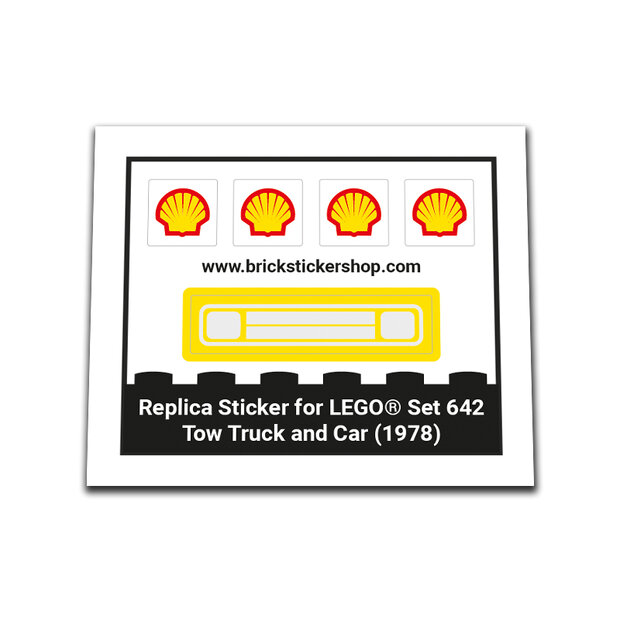 Replacement Sticker for Set 642 - Tow Truck and Car