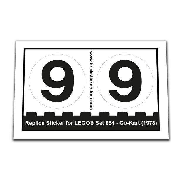 Replica Sticker voor Set 854 - Go-Kart