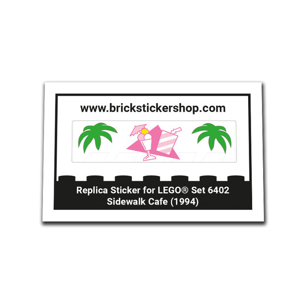 Replacement Sticker for Set 6402 - Sidewalk Cafe