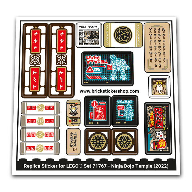 Replacement Sticker for Set 71767 - Ninja Dojo Temple