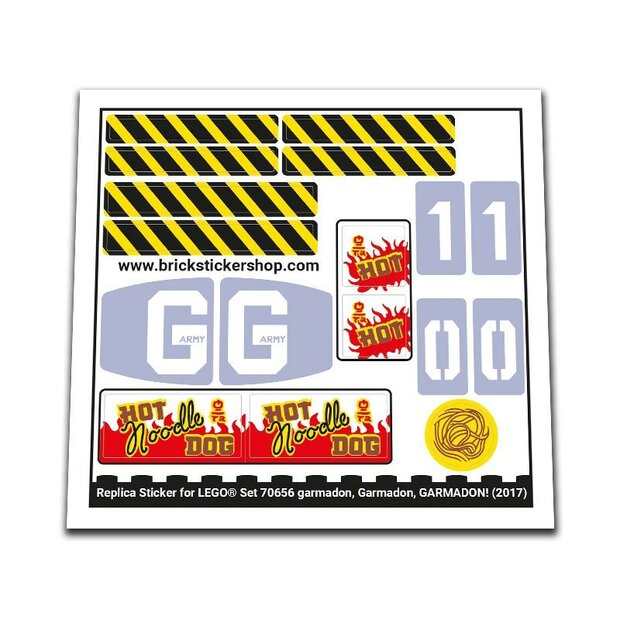 Replica Sticker voor Set 70656 - garmadon, Garmadon, GARMADON!