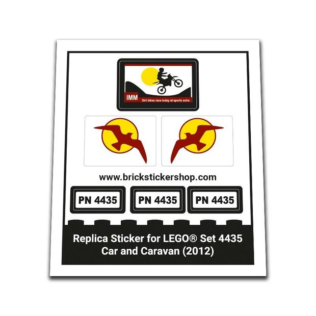 Replica Sticker voor Set 4435 - Car and Caravan