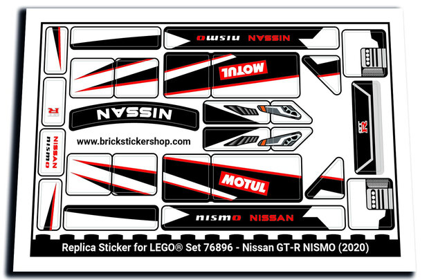 Replica Sticker voor Set 76896 - Nissan GT-R NISMO