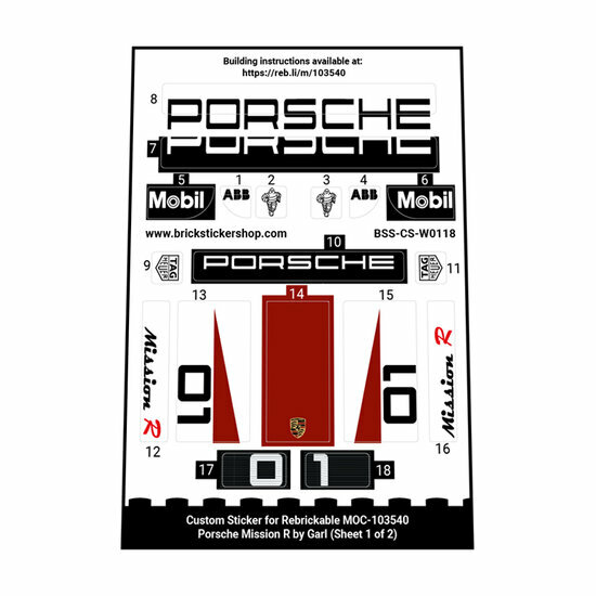 Custom Sticker - Porsche Mission R by Garl