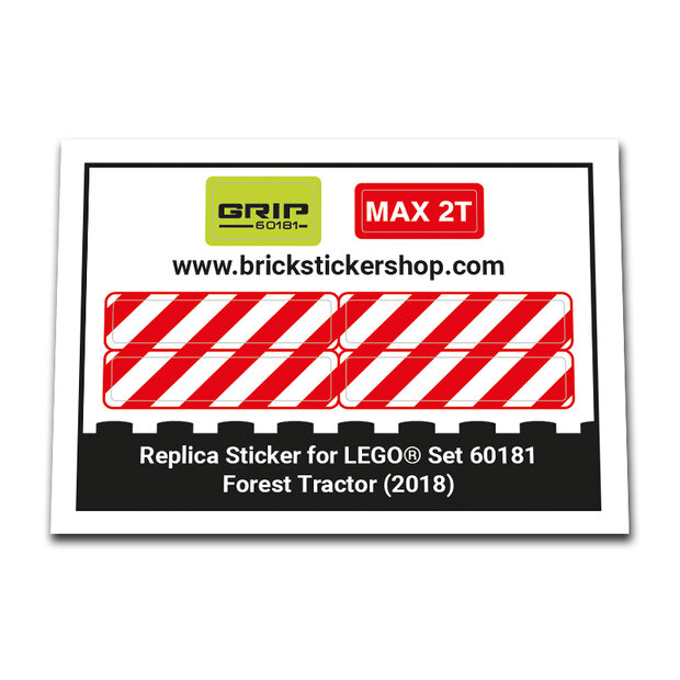 Replica Sticker voor Set 60181 - Forest Tractor