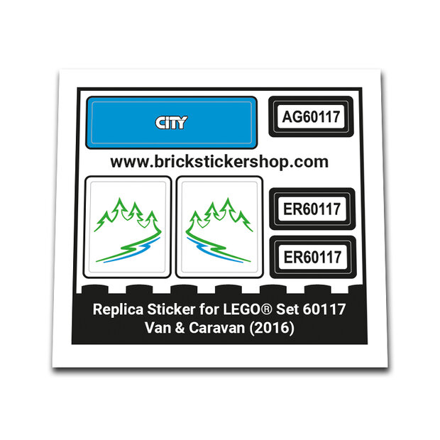 Replica Sticker voor Set 60117 - Van &amp; Caravan