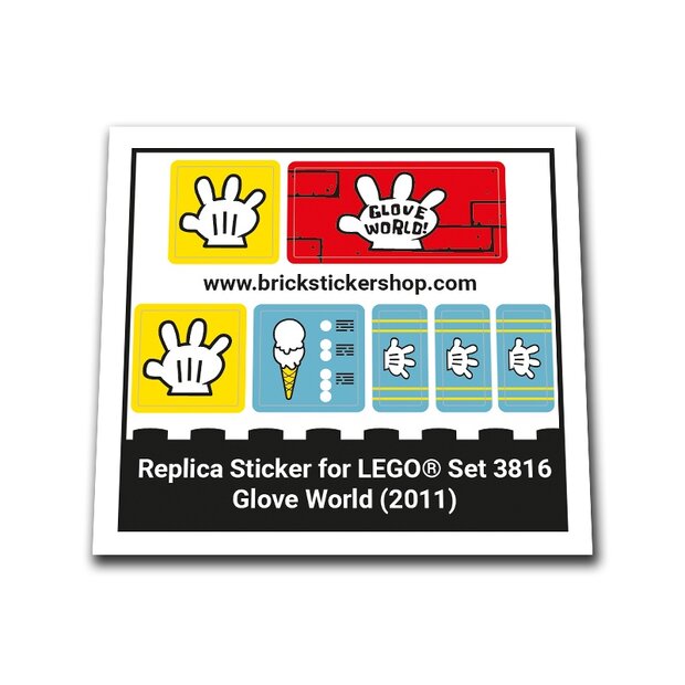 Replacement Sticker for Set 3816 - Glove World