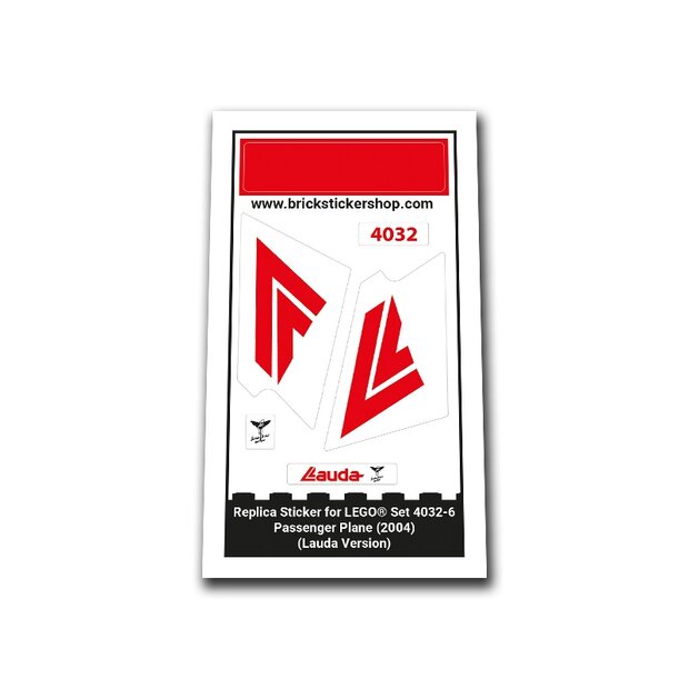 Replacement Sticker for Set 4032-6 - Passenger Plane (Lauda Air Version)