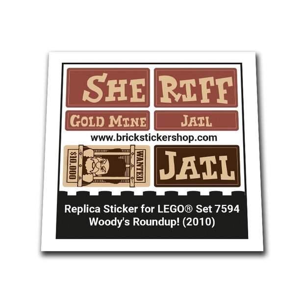 Replica Sticker voor Set 7594 - Woody&#039;s Roundup!