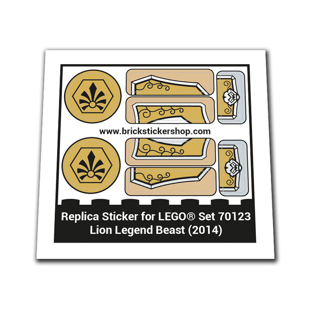 Replica Sticker voor Set 70123 - Lion Legend Beast