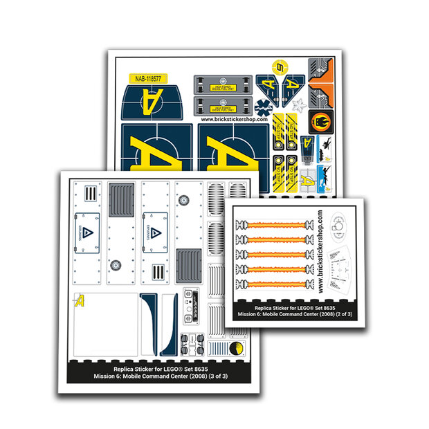 Replacement Sticker for Set 8635 - Mission 6 -  Mobile Command Center