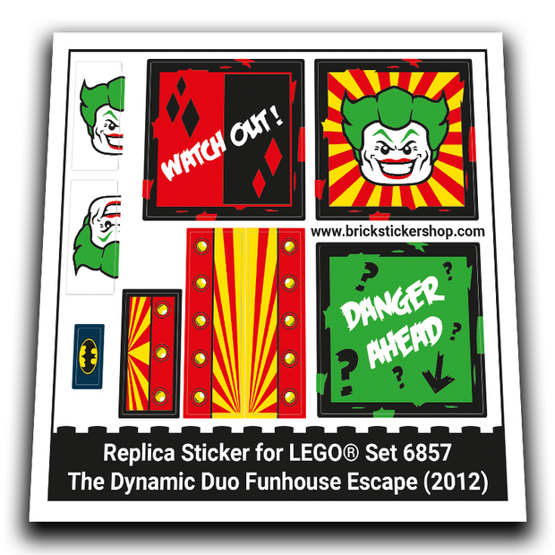 Replacement Sticker for Set 6857 - The Dynamic Duo Funhouse Escape